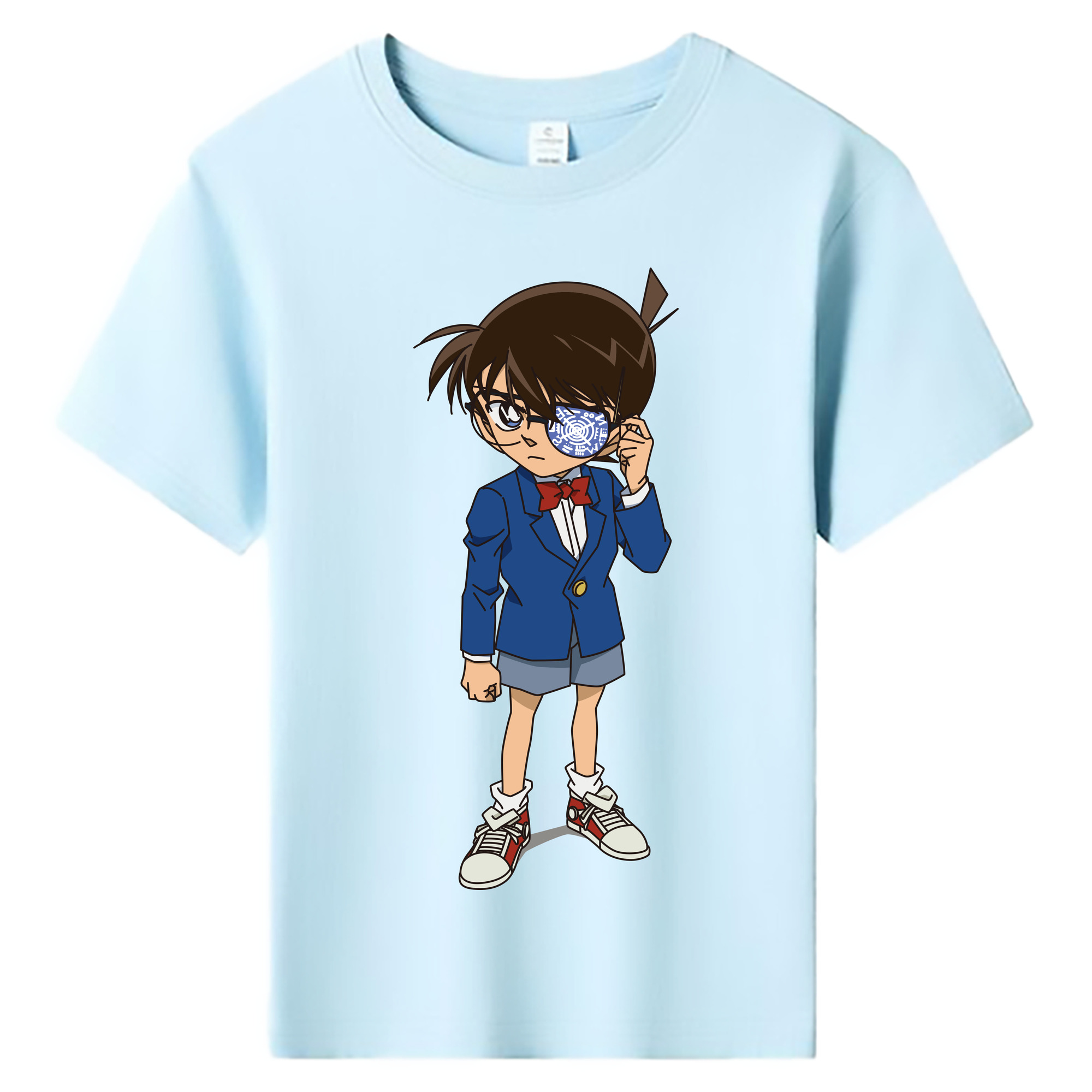（画像用） 名探偵コナン 江戸川 コナン Detective Conan Conan Edogawa 綿100％キッズTシャツ（フロントプリント）